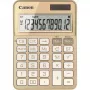Calculadora de sobremesa Canon KS-125KB con pantalla de 12 dígitos, funciones fiscales, batería/solar, oro