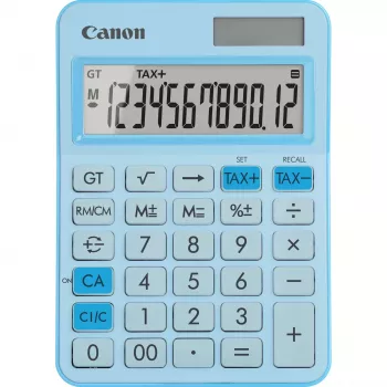 Calculadora básica Canon LS-125KB 12 dígitos azul cálculo fiscal