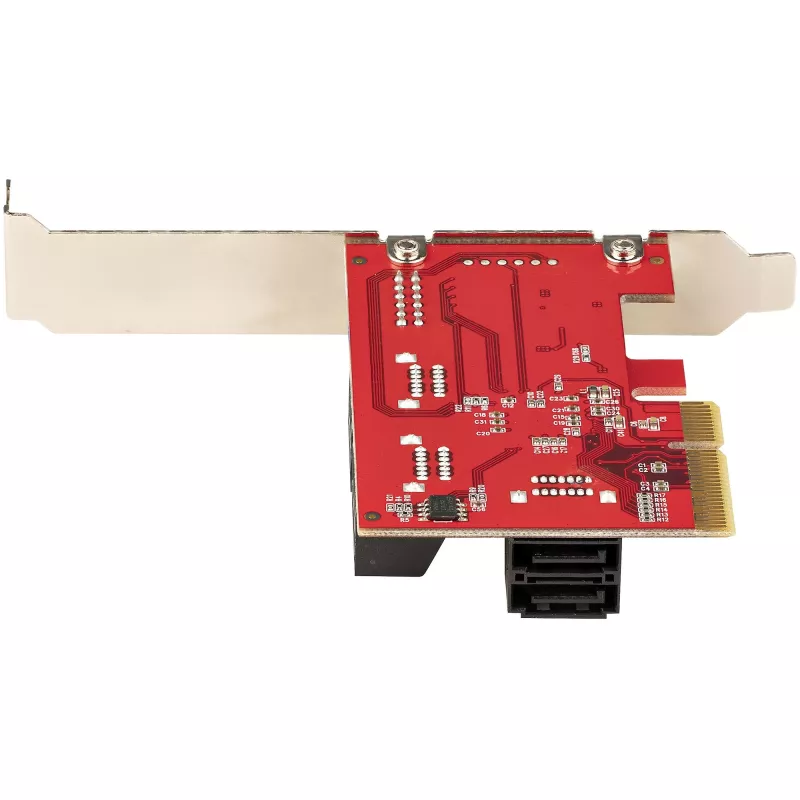 StarTech.com tarjeta SATA PCIe – tarjeta de expansión PCIe SATA de 6 puertos – 6 Gbit/s – perfil bajo/completo – conectores SATA apilados – ASM1166 Non-RAID – convertidor PCI Express a SATA