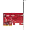 StarTech.com tarjeta SATA PCIe – tarjeta de expansión PCIe SATA de 6 puertos – 6 Gbit/s – perfil bajo/completo – conectores SATA apilados – ASM1166 Non-RAID – convertidor PCI Express a SATA