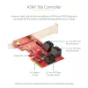 StarTech.com tarjeta SATA PCIe – tarjeta de expansión PCIe SATA de 6 puertos – 6 Gbit/s – perfil bajo/completo – conectores SATA apilados – ASM1166 Non-RAID – convertidor PCI Express a SATA