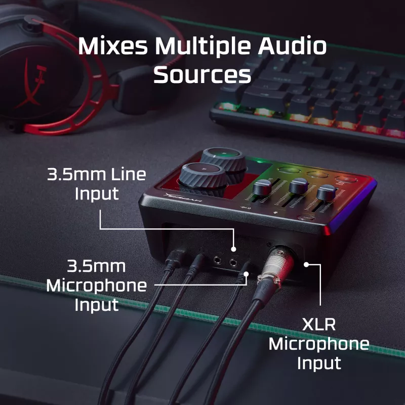 Mezclador de audio HP HyperX 73C12AA 20 - 20000 Hz 32 - 600 Ω