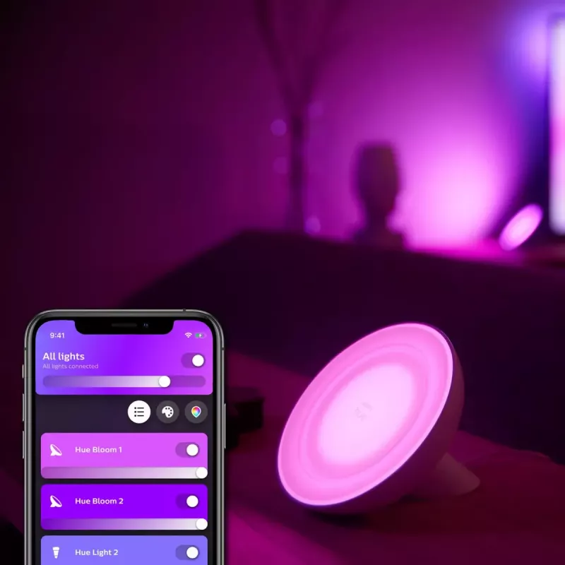 Lámpara de mesa inteligente Philips Hue White and Colour Ambience Bloom