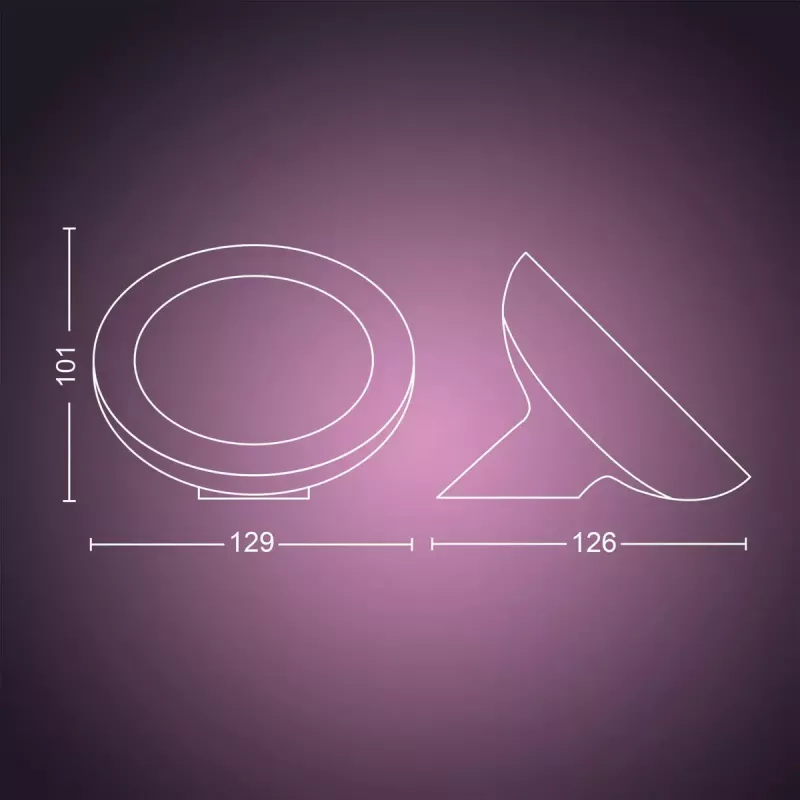 Lámpara de mesa inteligente Philips Hue White and Colour Ambience Bloom