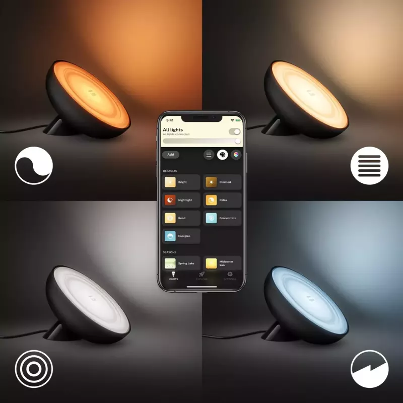 Lámpara de mesa inteligente Philips Hue White and Colour Ambience Bloom