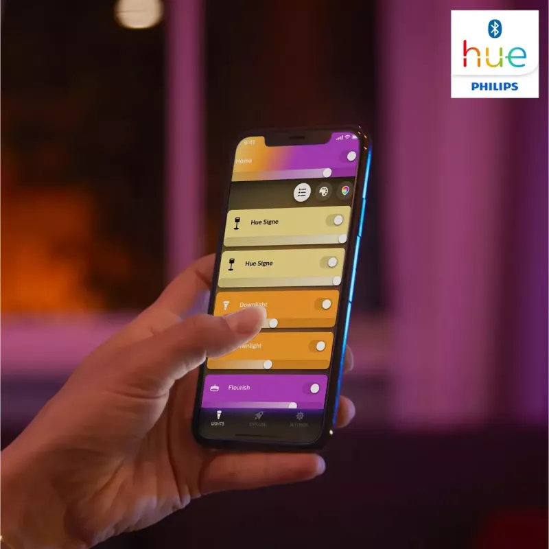 Lámpara de mesa inteligente Philips Hue White and Colour Ambience Bloom