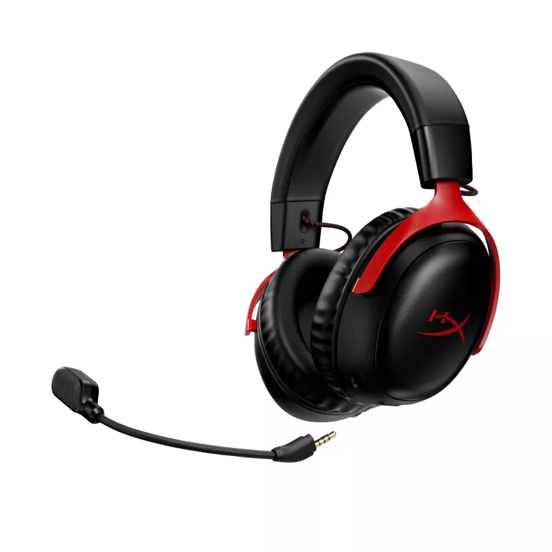 HyperX Cloud III Wireless - auriculares gaming, negro; rojo, China, circumaurales, cerrados, activos, 155 mm