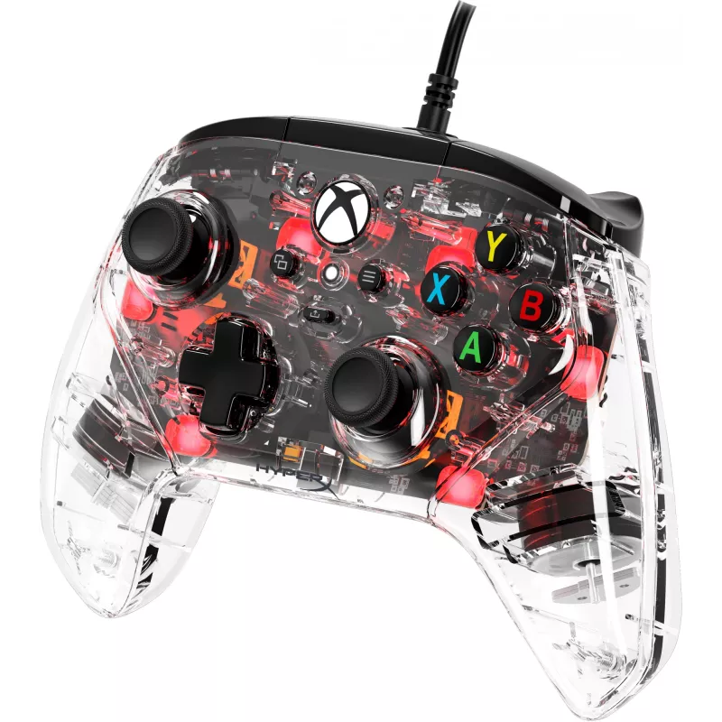 HyperX Clutch Gladiate – mando gaming RGB con cable – Xbox, gamepad, Xbox One, Xbox Series X, con cable, USB, USB Type-A, USB Type-C, transparente