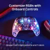 HyperX Clutch Gladiate – mando gaming RGB con cable – Xbox, gamepad, Xbox One, Xbox Series X, con cable, USB, USB Type-A, USB Type-C, transparente