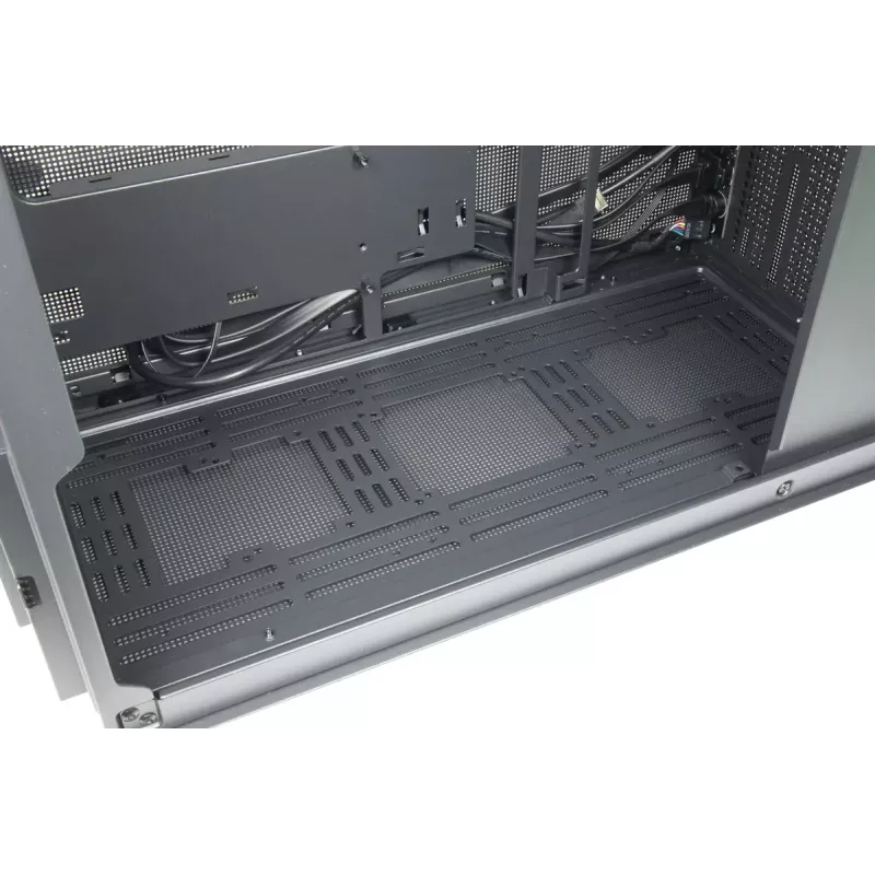 Caja de PC mini torre INTER-TECH IM-2 Expander, Mini-ITX/Micro ATX, compatible con fuentes de alimentación ATX/SFX, unidades de 2,5 inch y 3,5 inch, ventiladores frontal/superior 120/140 mm, negra