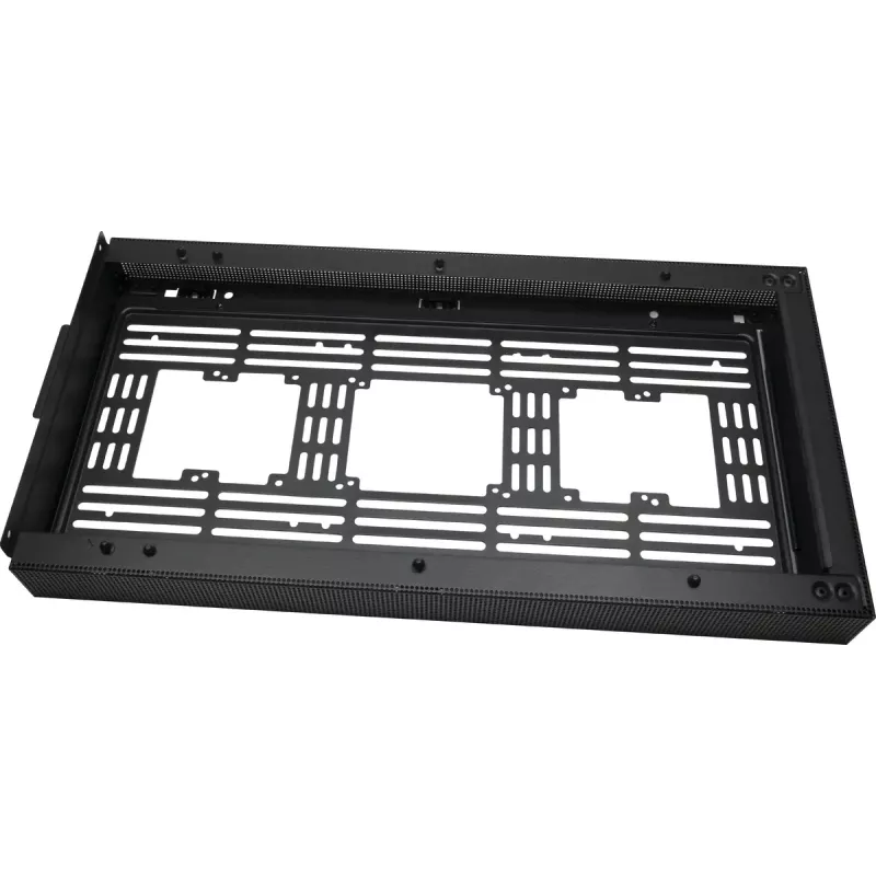 Caja de PC mini torre INTER-TECH IM-2 Expander, Mini-ITX/Micro ATX, compatible con fuentes de alimentación ATX/SFX, unidades de 2,5 inch y 3,5 inch, ventiladores frontal/superior 120/140 mm, negra