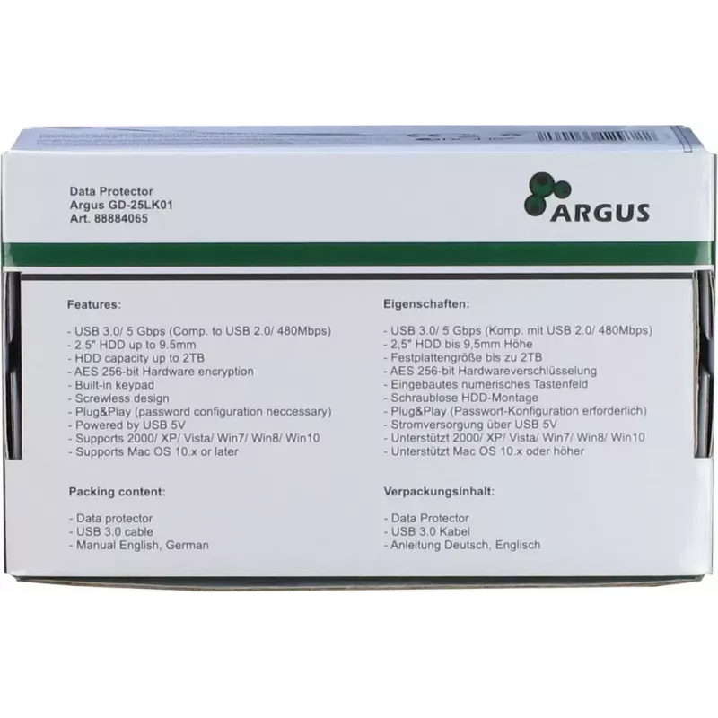 Caja para disco duro Inter-Tech GD-25LK01 aluminio negro 2,5