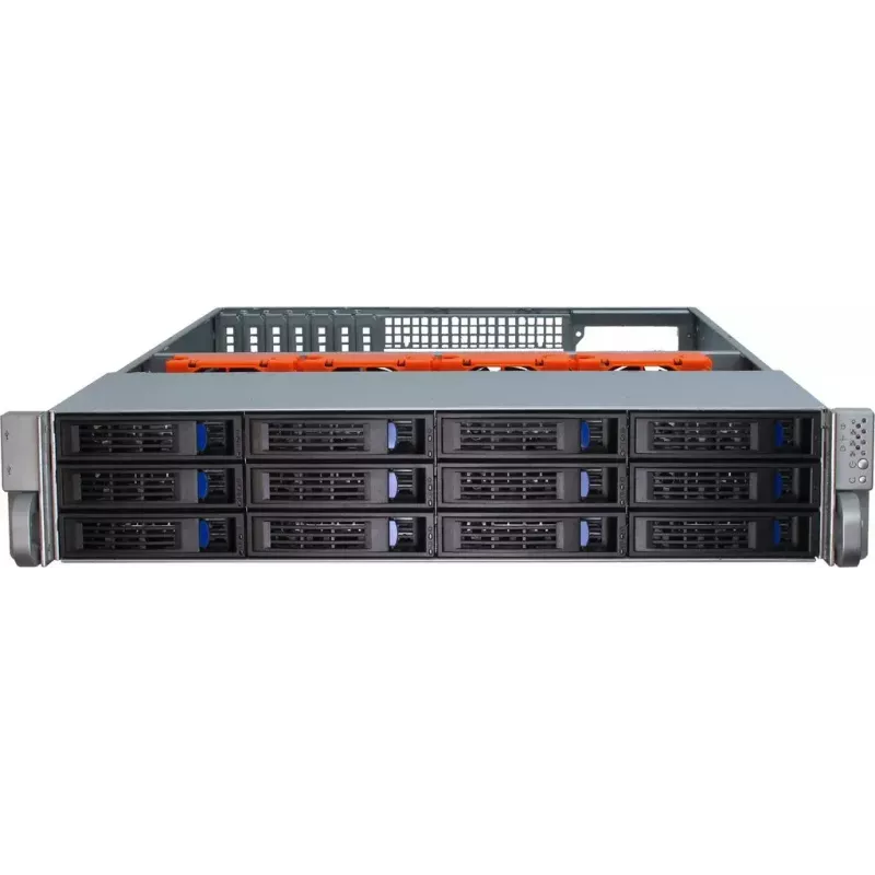 Carcasa de servidor Inter-Tech IPC 2U-2412 Rack Negro, Plata
