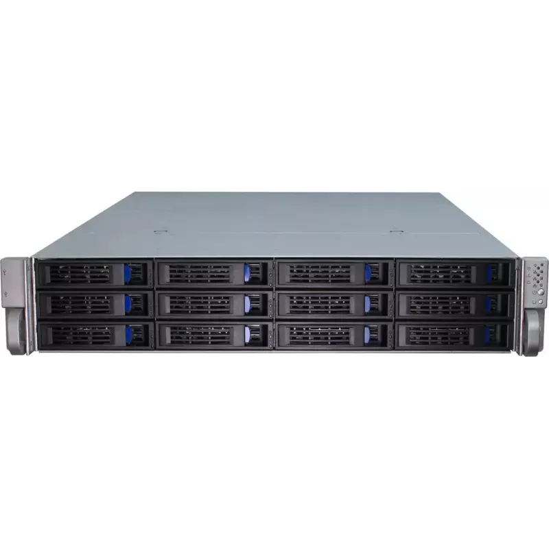 Carcasa de servidor Inter-Tech IPC 2U-2412 Rack Negro, Plata
