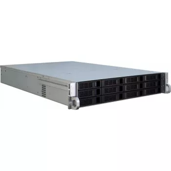Carcasa de servidor Inter-Tech IPC 2U-2412 Rack Negro, Plata