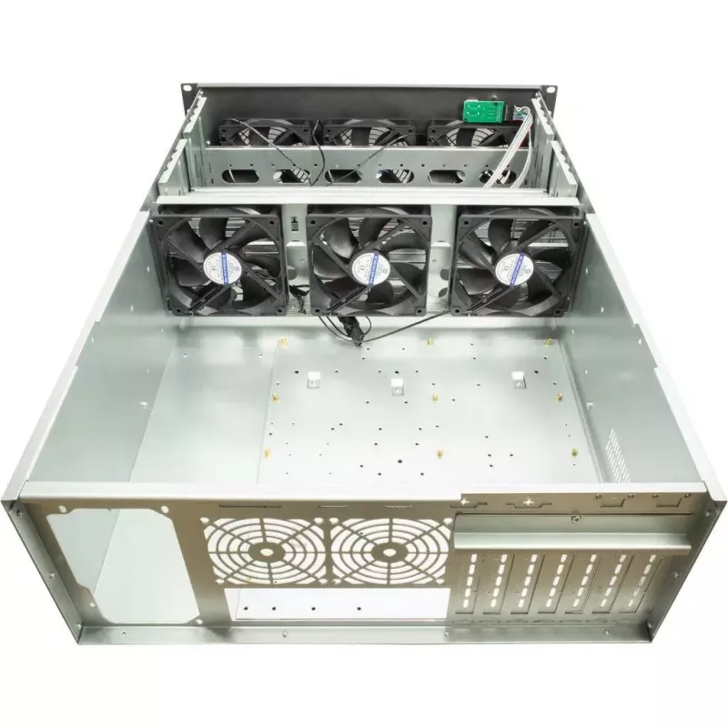 Carcasa de ordenador Inter-Tech 4F28 Rack Negro, Plata