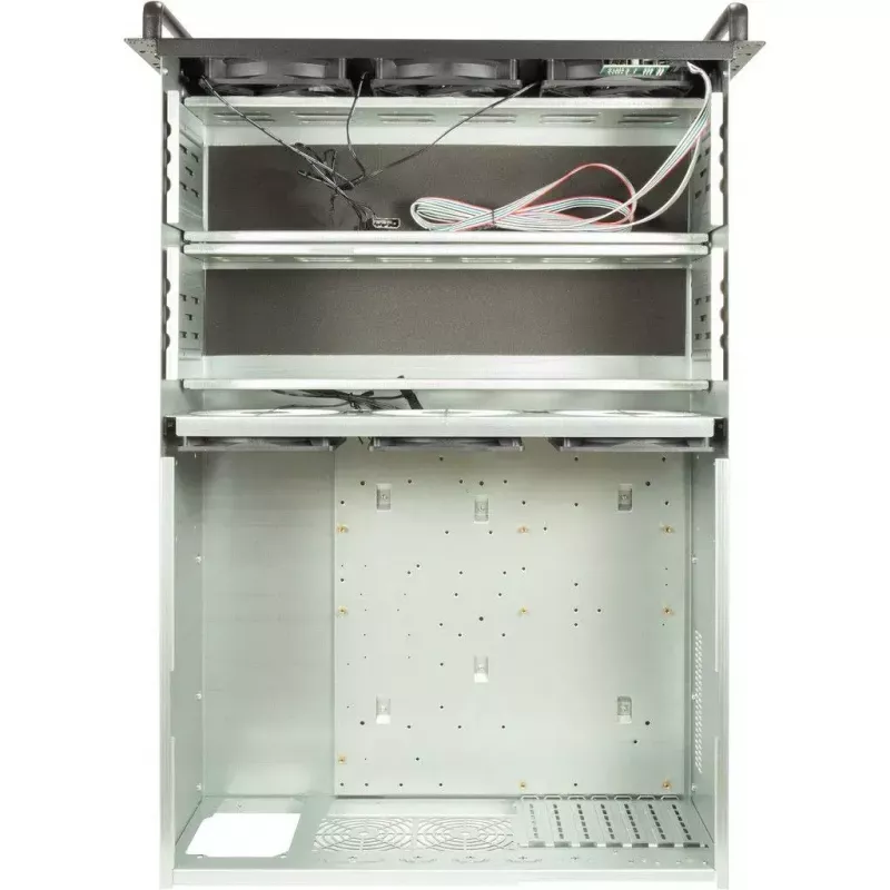 Carcasa de ordenador Inter-Tech 4F28 Rack Negro, Plata