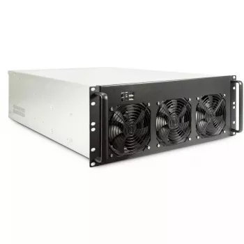 Carcasa de ordenador Inter-Tech 4F28 Rack Negro, Plata