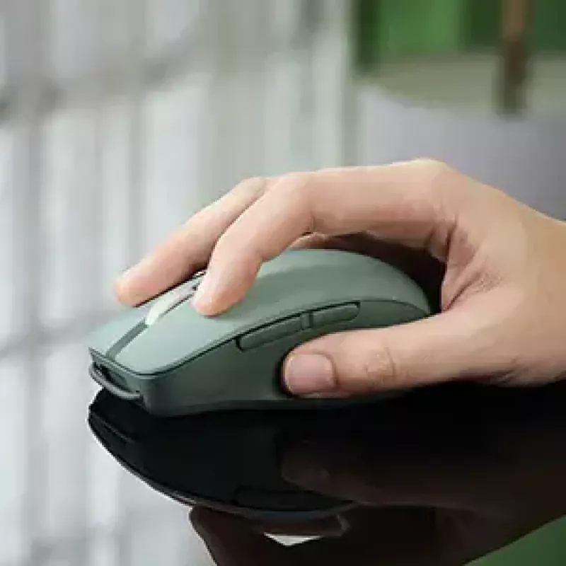 Ratón ASUS SmartO MD200 Silent Plus – ambidiestro RF inalámbrico + Bluetooth, óptico 4200 DPI, 6 botones, verde