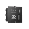 Módulo de enchufe USB-A + USB-C Bachmann 917.227 negro IP20 250V