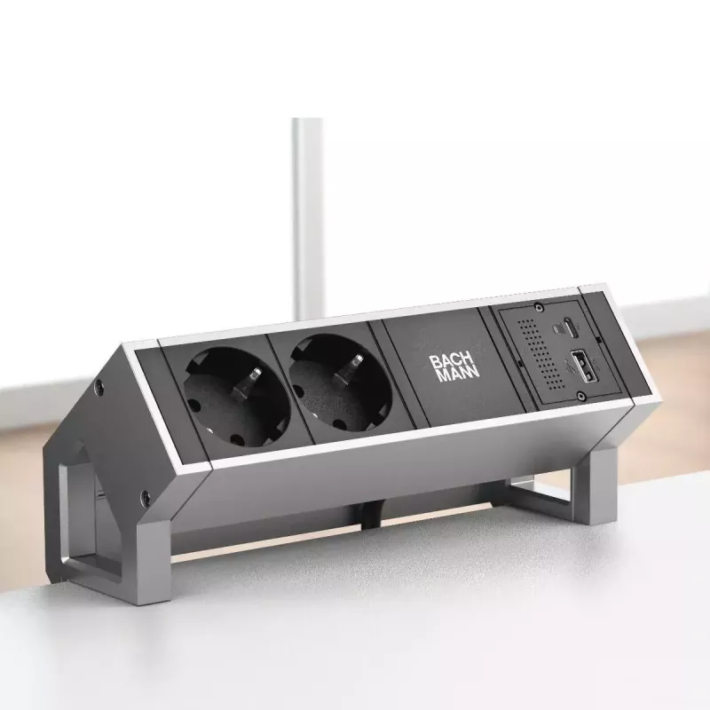 Bachmann 917.229 CM módulo replicador de puertos, USB-C PD 100 W, 2x USB-A, Mini DisplayPort, RJ45