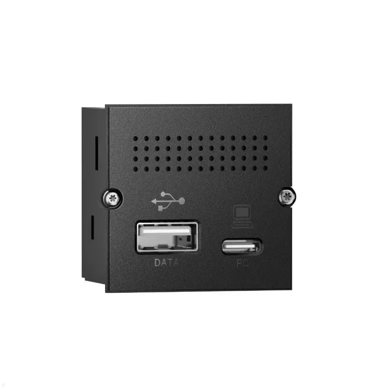 Bachmann 917.229 CM módulo replicador de puertos, USB-C PD 100 W, 2x USB-A, Mini DisplayPort, RJ45