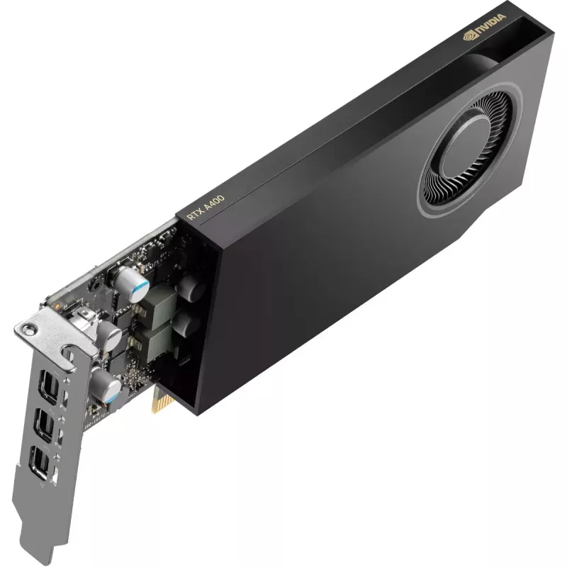 Tarjeta gráfica HP NVIDIA RTX A400 4GB GDDR6, 4x Mini DisplayPort (9U277AA)