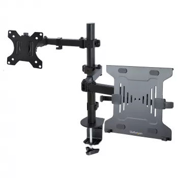 Brazo de monitor StarTech.com con soporte VESA para portátil, para un portátil (4,5 kg/9,9 lb) y una pantalla individual de hasta 32