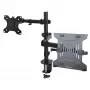 StarTech.com A2-LAPTOP-DESK-MOUNT brazo de monitor ajustable con bandeja VESA para portátil, para portátil de hasta 4,5 kg (9,9 lb) y una sola pantalla, montaje con abrazadera en C o pasacables, acero/plástico, negro