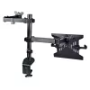 StarTech.com A2-LAPTOP-DESK-MOUNT brazo de monitor ajustable con bandeja VESA para portátil, para portátil de hasta 4,5 kg (9,9 lb) y una sola pantalla, montaje con abrazadera en C o pasacables, acero/plástico, negro
