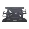 StarTech.com A2-LAPTOP-DESK-MOUNT brazo de monitor ajustable con bandeja VESA para portátil, para portátil de hasta 4,5 kg (9,9 lb) y una sola pantalla, montaje con abrazadera en C o pasacables, acero/plástico, negro