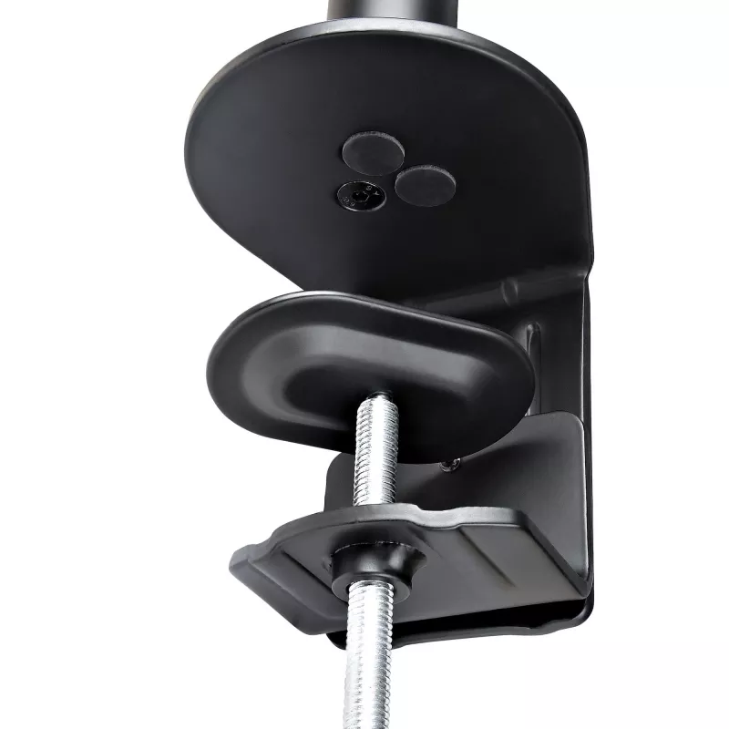 StarTech.com A2-LAPTOP-DESK-MOUNT brazo de monitor ajustable con bandeja VESA para portátil, para portátil de hasta 4,5 kg (9,9 lb) y una sola pantalla, montaje con abrazadera en C o pasacables, acero/plástico, negro