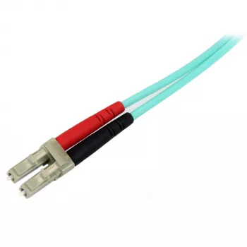 Cable de fibra óptica multimodo OM3 LC/UPC a LC/UPC de 10 m StarTech.com, cable zipcord full duplex 50/125 µm, 100G, baja atenuación de inserción, cable jumper de fibra óptica LSZH