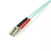 StarTech.com A50FBLCLC5 cable de conexión de fibra óptica multimodo OM3, LC/UPC a LC/UPC, 5 m (16,4 ft), dúplex 50/125µm Zipcord, 10Gb/100G, LSZH, aguamarina