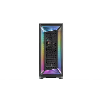 Caja de PC AEROCOOL Interstellar semitorre negra — ATX, admite GPU de hasta 362 mm, disipador de CPU de 163 mm, radiador frontal de 3x120/360 mm