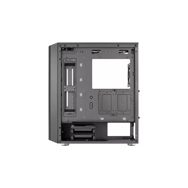 Aerocool Interstellar-G-BK-v1 caja de PC Midi Tower, ATX/Micro-ATX/Mini-ITX, ARGB, cristal templado, negra