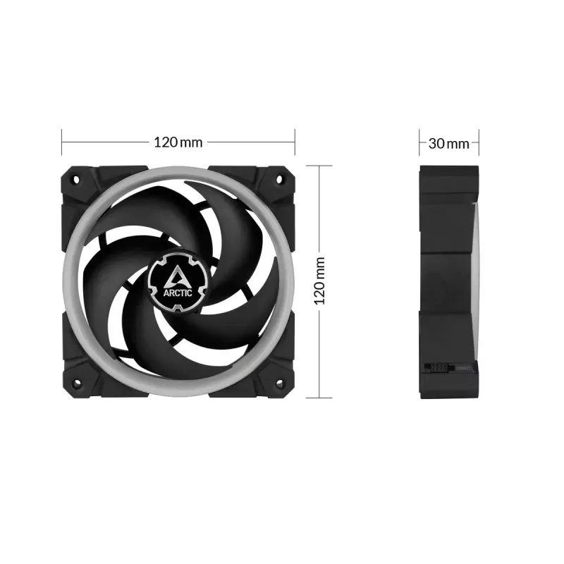 ARCTIC BioniX P120 A-RGB ventilador de 120 mm optimizado para presión con A-RGB