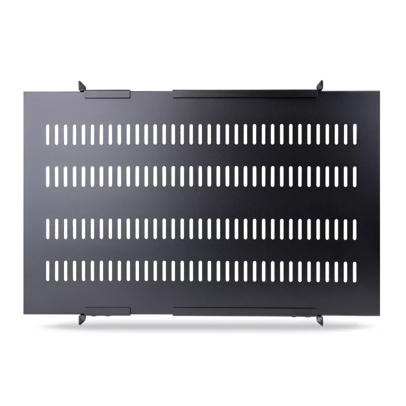 StarTech.com ADJSHELFHDV bandeja 1U ajustable ventilada para rack de servidor, para uso intensivo, 150 kg, profundidad de montaje ajustable 49,5–97,4 cm (19,5–38 pulgadas), 19 pulgadas, negra