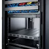 StarTech.com ADJSHELFHDV bandeja 1U ajustable ventilada para rack de servidor, para uso intensivo, 150 kg, profundidad de montaje ajustable 49,5–97,4 cm (19,5–38 pulgadas), 19 pulgadas, negra