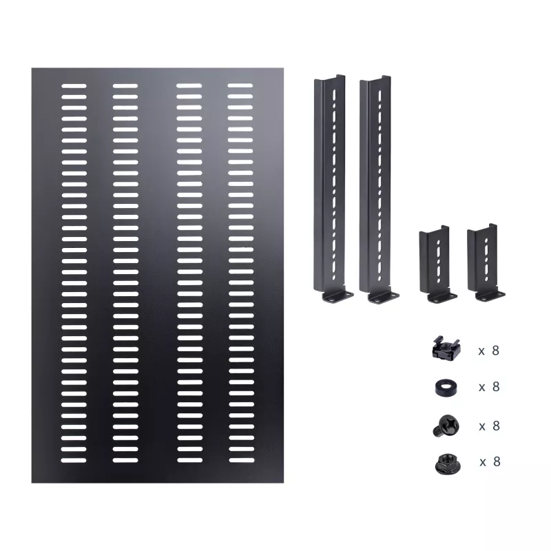 StarTech.com ADJSHELFHDV bandeja 1U ajustable ventilada para rack de servidor, para uso intensivo, 150 kg, profundidad de montaje ajustable 49,5–97,4 cm (19,5–38 pulgadas), 19 pulgadas, negra