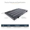 StarTech.com ADJSHELFHDV bandeja 1U ajustable ventilada para rack de servidor, para uso intensivo, 150 kg, profundidad de montaje ajustable 49,5–97,4 cm (19,5–38 pulgadas), 19 pulgadas, negra
