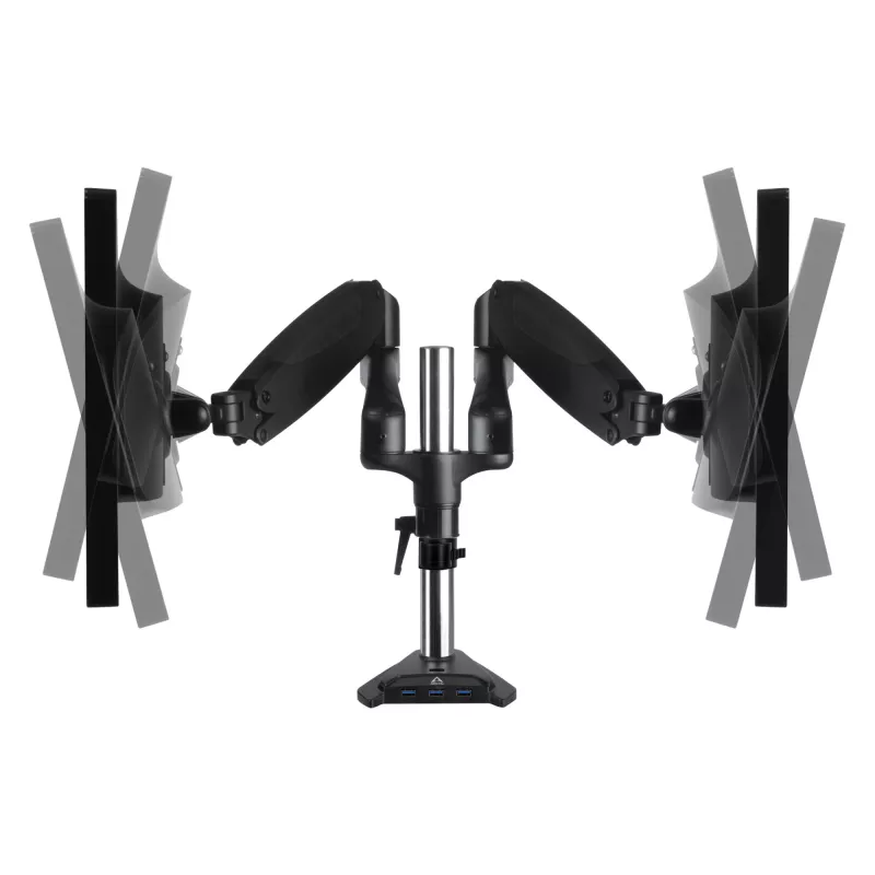 ARCTIC Z2-3D Gen 3 soporte de mesa brazo doble para monitor con pistón de gas, abrazadera, 8 kg, 73,7 cm (29 pulgadas), 86,4 cm (34 pulgadas), 100 x 100 mm, negro