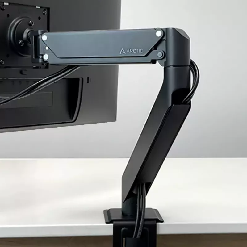 Soporte de mesa para monitor con pistón de gas Arctic X1-3D — para pantallas de hasta 43 pulgadas / 10 kg, VESA 75x75–100x100, negro