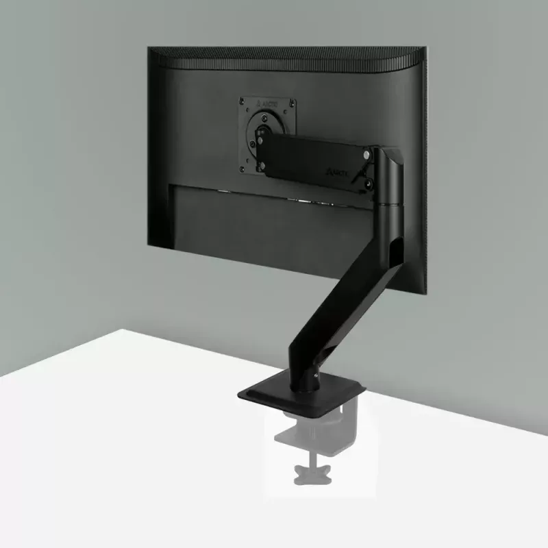Soporte de mesa para monitor con pistón de gas Arctic X1-3D — para pantallas de hasta 43 pulgadas / 10 kg, VESA 75x75–100x100, negro