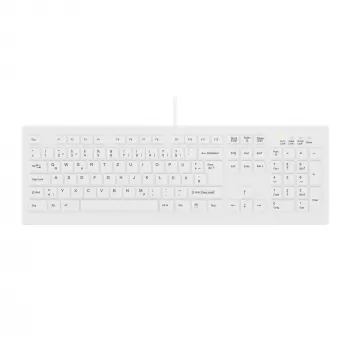 Teclado médico Contour Design Active Key Contour ClassicClean IP68 tamaño completo con cable blanco DE C8100