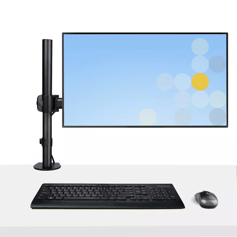 StarTech.com A-LAPTOP-DESK-MOUNT soporte de escritorio para monitor y portátil, para pantallas de hasta 34 pulgadas (8 kg / 17,6 lb) y portátiles (4,5 kg / 9,9 lb), brazo articulado con bandeja VESA para portátil, montaje con abrazadera