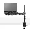 StarTech.com A-LAPTOP-DESK-MOUNT soporte de escritorio para monitor y portátil, para pantallas de hasta 34 pulgadas (8 kg / 17,6 lb) y portátiles (4,5 kg / 9,9 lb), brazo articulado con bandeja VESA para portátil, montaje con abrazadera