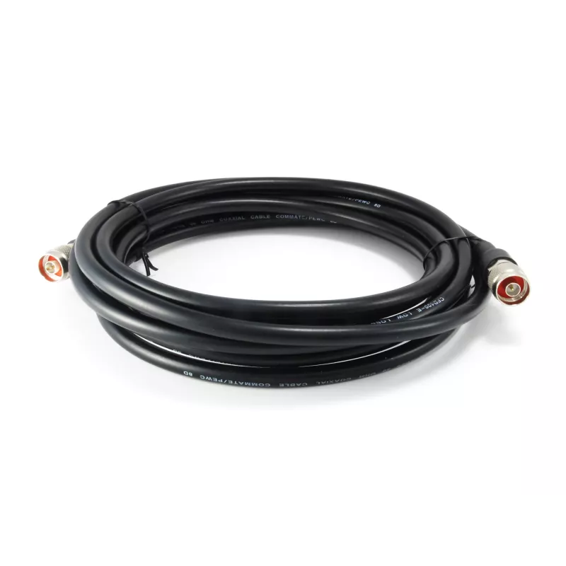 LevelOne Cable de antena de 5m, CFD-400, conector N macho a conector N macho, interior/exterior