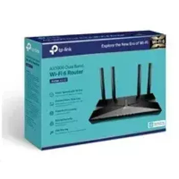 Router TP-LINK Dual-Band Wi-Fi 6 Archer AX20 802.11ax, 574+1201 Mbit/s, 10/100/1000 Mbit/s, puertos Ethernet LAN (RJ-45) 4, número de antenas 4