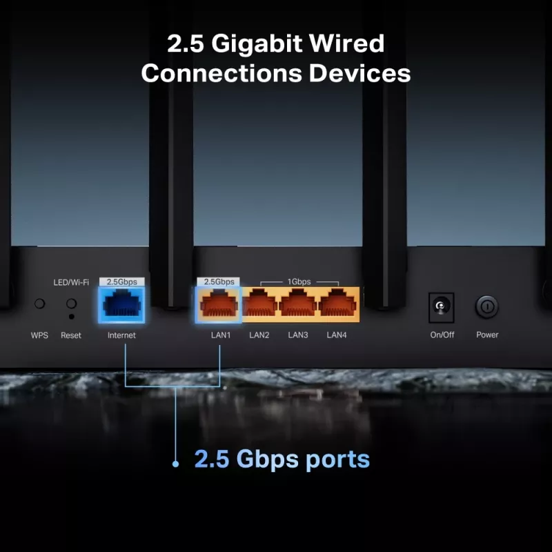 Router TP-Link Archer BE400 2.5 Gigabit Ethernet Dual-Band (2,4 GHz / 5 GHz) negro
